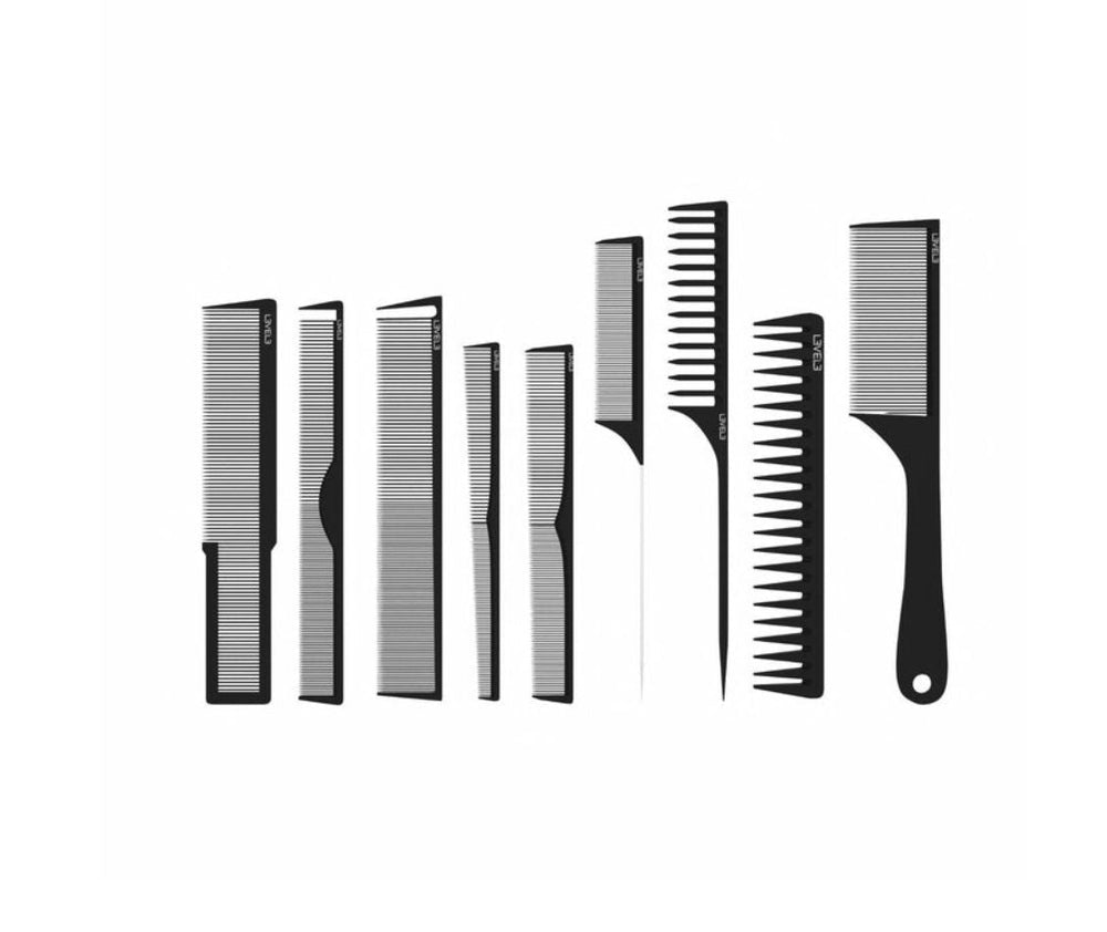 L3VEL3™ Hair Comb Set – 9 Pc