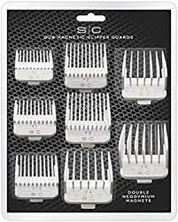 StyleCraft Universal Magnetic Dub Clipper Guards - White (8 Pack)