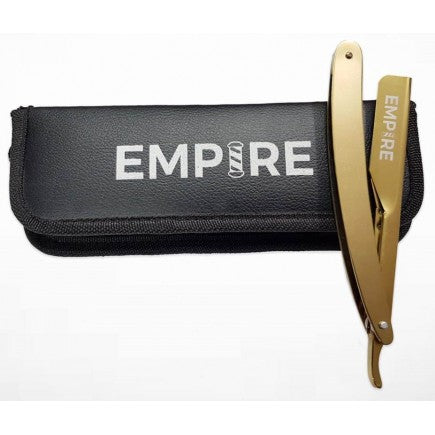 Empire Razor Holder Gold Steel With Zipper Pouch EMP200