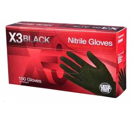 X3 Black Industrial Nitrile Gloves LIMIT 1 PER ORDER