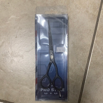 The Shave Factory Pro Style 6.5” Matte Black Finish Hair Shears