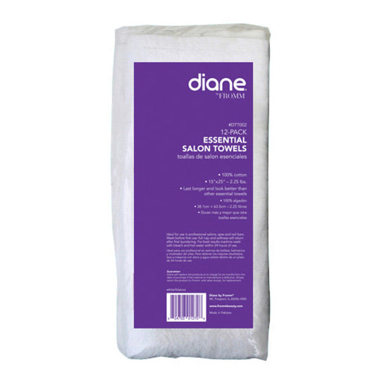 Diane White Essential Salon Towels 12-pack DTT002 15”x25”