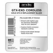 Andis GTX-EXO koordlose goue GTX-Z-vervangingslem